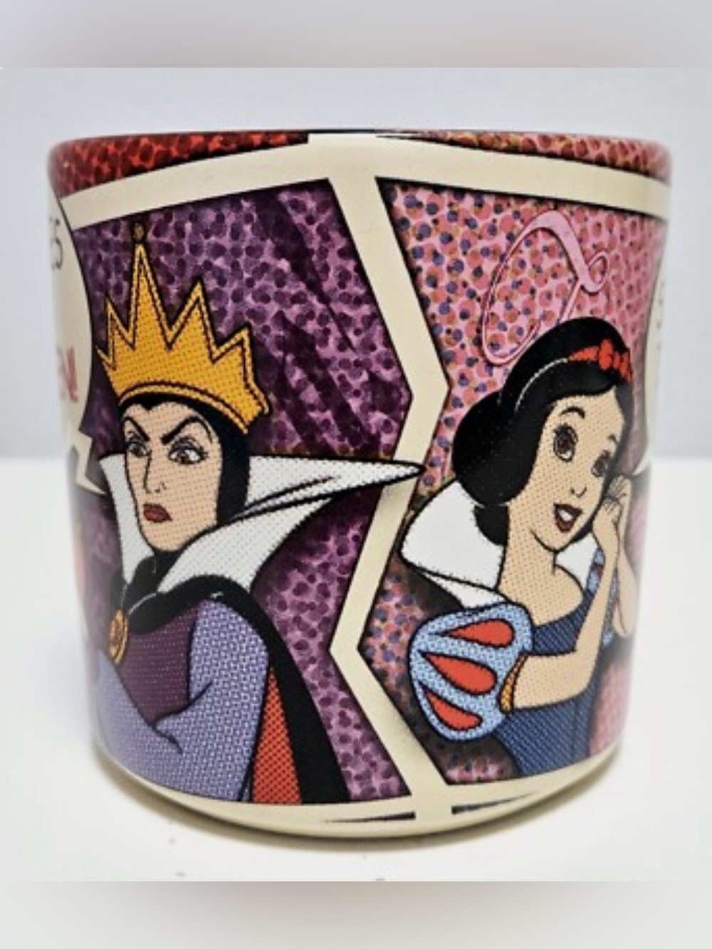 Disney Purple Snow White & Evil Queen Comic Style Ceramic Mug